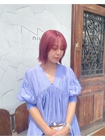 ニュウニュウ(NIU NIU)&nbsp;切りっぱなしボブ×チェリーピンク