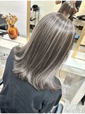 20代30代40代白髪ぼかしハイライト小顔ショートボブミニウルフ