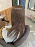 明るめカラーの縮毛矯正