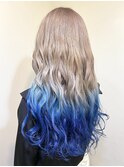 【Lilly渋谷】#グラデーション#カラーバター#ブルー#派手髪