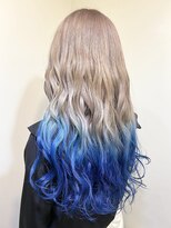 リリー シブヤ(Lilly shibuya)&nbsp;【Lilly渋谷】#グラデーション#カラーバター#ブルー#派手髪