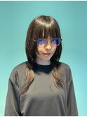 ロングウルフ×ナチュラル縮毛矯正