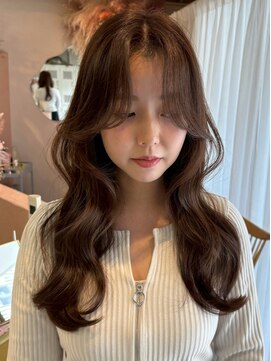 ユニ 表参道(uni) #86/くびれヘア/アプリコットオレンジ/ハイライトカラー/表参道