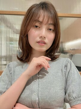 ステアケース 武蔵小杉店(stair:case) くびれミディアム大人かわいいこなれミディオリーブベージュ