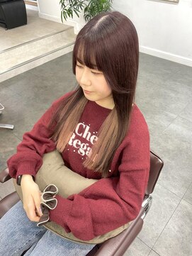 アオ(AO。) カシスカラー/暖色カラー/インナーカラー/ピンク