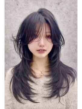 ヌエン 渋谷(NU/EN) ハッシュレイヤーウルフ/ハイレイヤーカット/韓国巻き