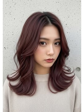 フルショウ 苦楽園店(FURUSHO) ココアブラウン/ミディアムレイヤー/ハッシュカット