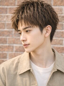 アクシス 津田沼(AXIS) チョコレートブラウンツイストマッシュ茶髪ワイルド旅行流行