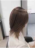 【ADDICT_YuuYa】ナチュラルバレイヤージュ_ ブランジュセピア