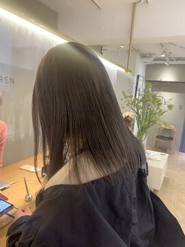 ローレンジウ(LOREN JU) 透明感髪質改善ベージュダブルカラーミルクティーグレージュ