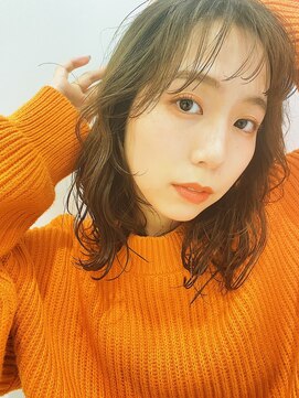 フラミューム たまプラーザ(flammeum) シースルバングウェーブミディ【たまプラーザ】