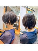 絶壁解消×イルミナカラー×ひし形丸みショート永田