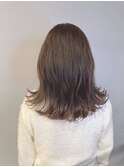 20代30代大人可愛いエアリーボブラベンダーベージュ透明感