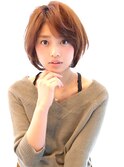 20代30代40代大人可愛いボブ 丸みが可愛いボブスタイル