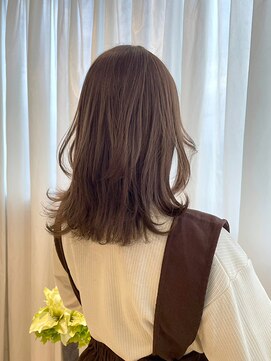 エルベ 茨大前店(elve) ブリーチ無しイルミナダブルカラー×ベージュカラー