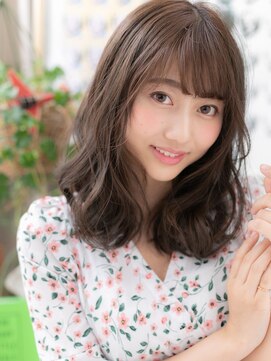 カバーヘアアンドスパ ブリス 浦和(COVER HAIR&SPA bliss) ★ミルクティーアッシュ大人ガーリー斜めバング20代30代40代★9