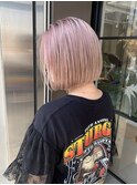 〈プツっとボブ　× ピンクミルクティー〉