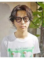 外国人風スパイラル無造作センターパートパーマ 2【影山】