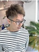 ハーフアップバング×アッシュグレー