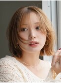 オリーブベージュ/ウェットヘア /レイヤーカット/辻堂