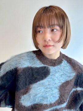 ローネス(LONESS) ラベンダーミルクティー　ぷつっとボブ　姫カット　レイヤーボブ