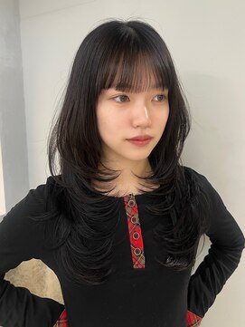 シーンヨコハマ 横浜店(SCENE yokohama) レイヤーカット×グレージュ