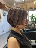 リシェア(re.share)&nbsp;丸みショート/前髪なし/ハイライト