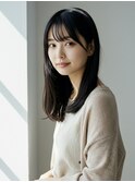 縮毛矯正/酸性ストレート/髪質改善/前髪カット/黒髪