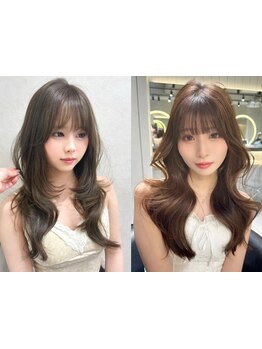 小顔見えを追求した前髪と顔周りカットが大定評！伸ばしかけミディアムもレイヤーカットで最旬に[天神大名]