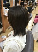 結べるボブ＊くびれ＊ミディアムレイヤー＊黒髪暗髪＊20代30代