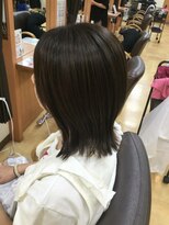 ヒラトヤ 肴町店 ココアブラウンくびれ*ミディアムレイヤカット*20代30代40代