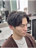 センターパート/フェザーパーマ