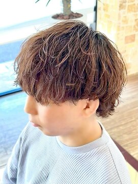 イーストハムアネーロ(EAST HAM anello) メンズカット/マッシュショート/ニュアンスパーマ/ブラウン