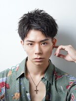 アルファ 新宿(alpha)&nbsp;フェザーパーマ/ブルーブラック/刈り上げセンターパート[新宿]
