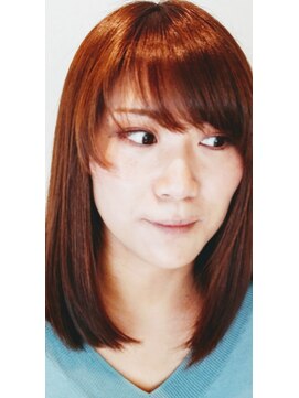 スティルヘア(still hair) ストレート可愛い大人美人艶感ブラウン系カラーミディロブへアー