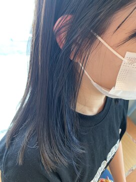 リミックスヘア(REMIX HAIR) イヤリングカラー　ネイビーブルー