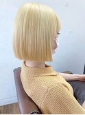 〇ぷつっとボブ ホワイトブロンド 韓国 タッセルボブ