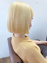 〇ぷつっとボブ ホワイトブロンド 韓国 タッセルボブ
