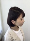 耳かけすっきりボブ/ナチュラルボブ/ぱっつん前髪