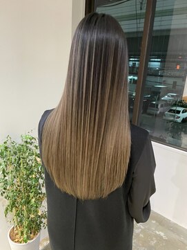 メリー オオサカ(Merly Osaka) まろやかなナチュラルなバレイヤージュ_olive beige color_