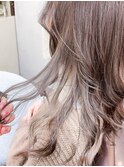 ショコラアッシュインナーカラーハイトーンオージュアロング
