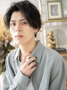 カバーヘア ブリス 川口(COVER HAIR bliss) グレージュカラーくせ毛風ボブマッシュパーマa川口20代30代40代