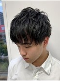 メンズ 無造作束間マッシュヘア 小顔効果◎