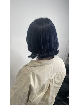 ヘアーデザイン ジェルム(Hair Design germe) 黒すぎないブルーブラック　--RINA--