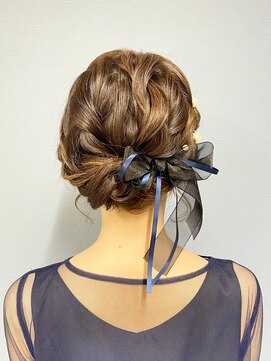 ヒュミ(hymy) 結婚式お呼ばれヘアセット/参列ヘア/ゆるふわアップ/ボブアップ