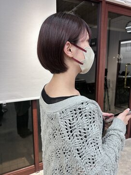 ルックアット(Look at) 【Look at】20代30代40代ショートボブピンクブラウン顔まわり