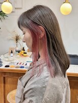 シエン 恵比寿(CIEN)&nbsp;インナーカラーの人気定番♪ベージュ×ピンクのインナーカラー