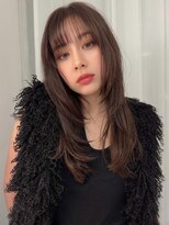 ソヨン 金山店(SOYON)&nbsp;小顔/レイヤーカット/ロングレイヤー/ぱっつん前髪/ネビージュ