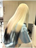 抜きっぱなしブロンドホワイトベージュデザイントリプルカラー
