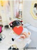 お団子ツインヘア